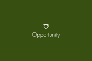 A logo of a circle wearing a mortar board representing a graduate, with the word 'Opportunity' below it.